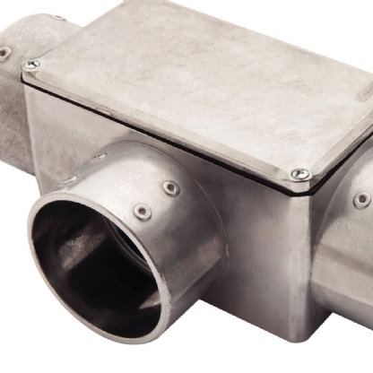 CONDULETE T ALUMINIO 3 POLEGADAS SEM ROSCA COM TAMPA CEGA - TRAMONTINA