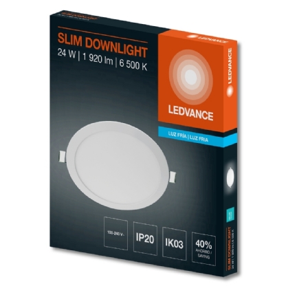 PAINEL LED EMBUTIR 24W BIVOLT LUZ BRANCA 6500K 1920LM REDONDO 29,5CM - LEDVANCE