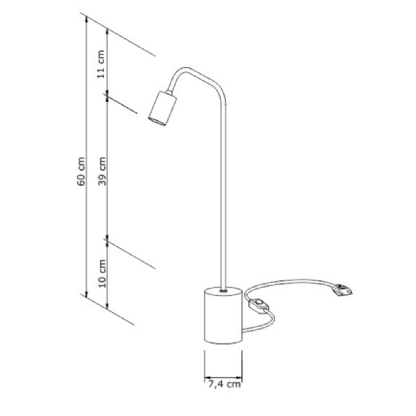 ABAJUR COLUNA MINI  PARA 1 LAMPADA GU10 DOURADO - METAL DOMADO