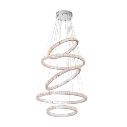 PENDENTE LED 5 ALIANCAS 3000K CROMO 5 METROS - DNA