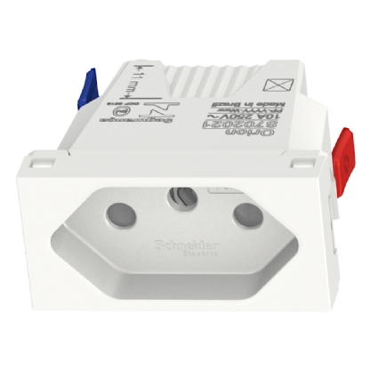 Modulo Tomada 2 Pinos + Terra 10A c/ Borne Branco Linha Orion - Schneider