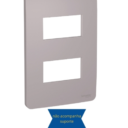 Placa 4x2 p/ 2 Postos Axis Grey Linha Orion - Schneider