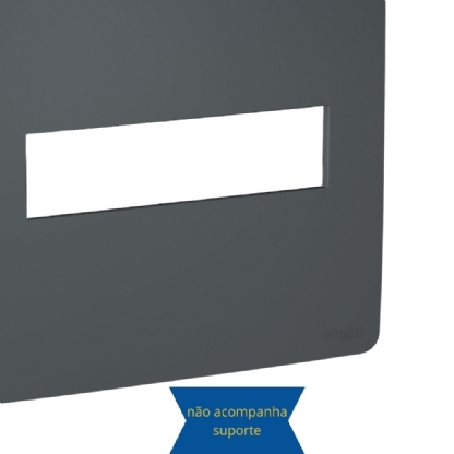 Placa 4x4 p/ 2 Postos Stellar Black Linha Orion - Schneider