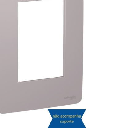 Placa 4x2 p/ 3 Postos Axis Grey Linha Orion - Schneider