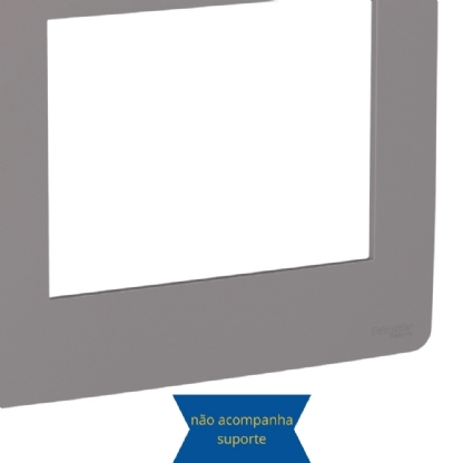 Placa 4x4 p/ 6 Postos Axis Grey Linha Orion - Schneider