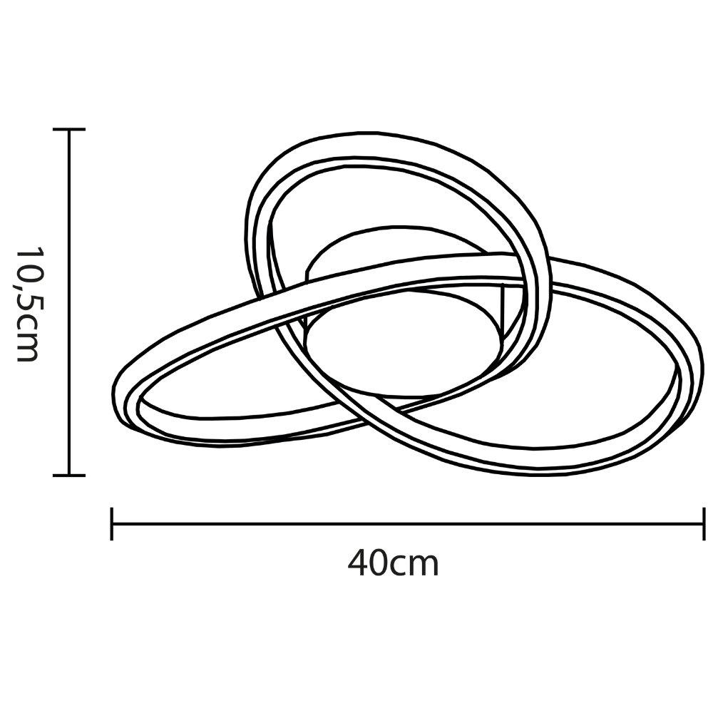PLAFON LED FLOWER 28W AJUSTAVEL 3000K 4000K 6000K GOLD 40CM REDONDO - HEVVY