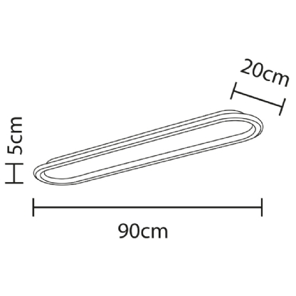 PLAFON LED SLIN 78W AJUSTAVEL 3000K 4000K 6000K 5460LM BRANCO 90X20CM RT - HEVVY