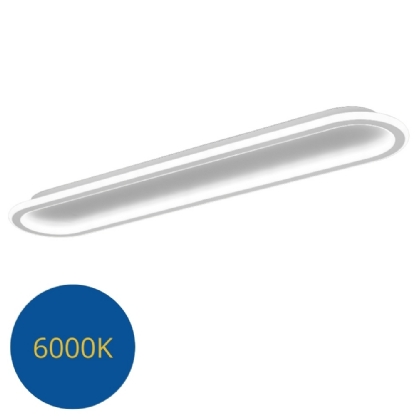 PLAFON LED SLIN 78W AJUSTAVEL 3000K 4000K 6000K 5460LM BRANCO 90X20CM RT - HEVVY