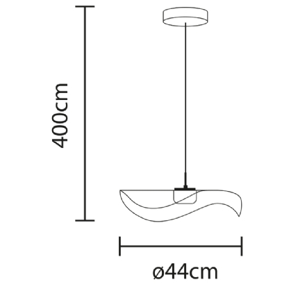 PENDENTE LED SAPPORO 10W LUZ AMARELA 3000K 1185LM DOURADO 44CM - HEVVY