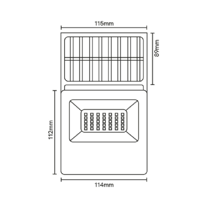 PROJETOR LED 30W BIVOLT LUZ BRANCA 6500K 500LM IP65 SOLAR PLAY - BLUMENAU