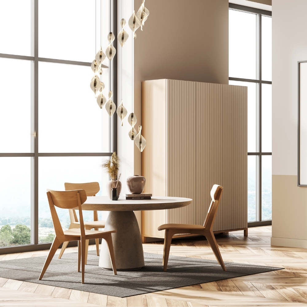 PENDENTE LED LEAF 72W BIVOLT LUZ AMARELA 3000K 2980LM DOURADO - HEVVY