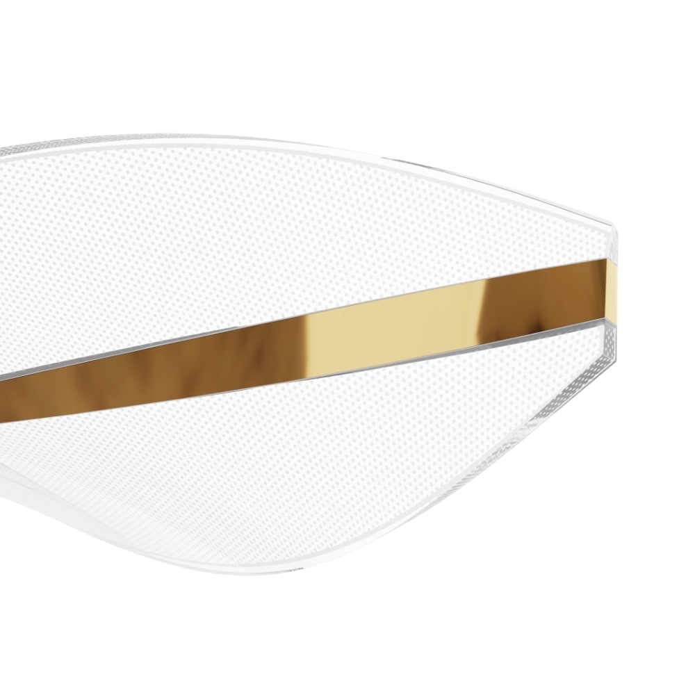 PENDENTE LED LEAF 20W LUZ AMARELA 3000K 940LM DOURADO 1 METRO - HEVVY