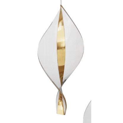 PENDENTE LED LEAF 20W BIVOLT LUZ AMARELA 3000K 830LM DOURADO - HEVVY