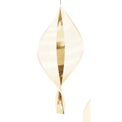 PENDENTE LED LEAF 20W BIVOLT LUZ AMARELA 3000K 830LM DOURADO - HEVVY