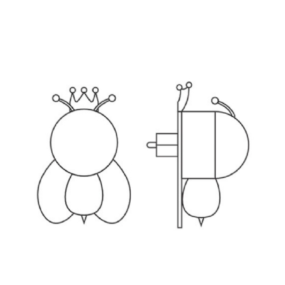 LUZ NOTURNA LED 0,5W BIVOLT RGB ABELHA - TASCHIBRA