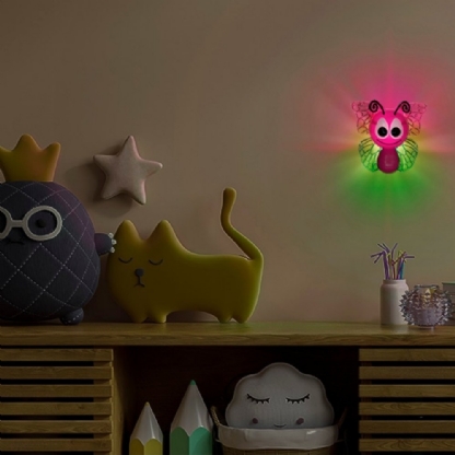 LUZ NOTURNA BORBOLETA LED 0,5W BIVOLT RGB - TASCHIBRA