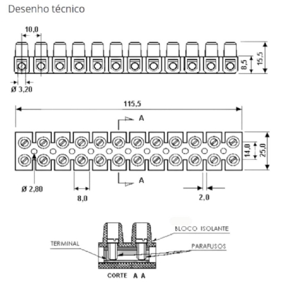 CONECTOR SINDAL 212 ATE 6MM 25A BRANCO 70G POLIETILENO - SINDAL
