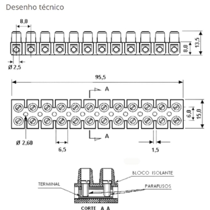 CONECTOR SINDAL 812 ATE 4MM 24A BC 70G POLIETILENO - SINDAL