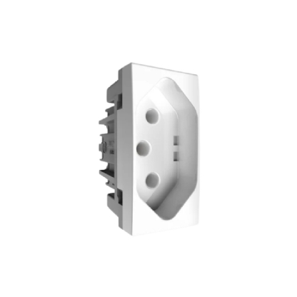 MODULO TOMADA 2 POLOS + TERRA 10A BRANCO INOVA PRO - ALUMBRA