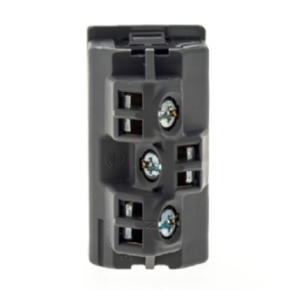 MODULO TOMADA 2 POLOS + TERRA 20A 250V PRETO - PIAL PLUS+