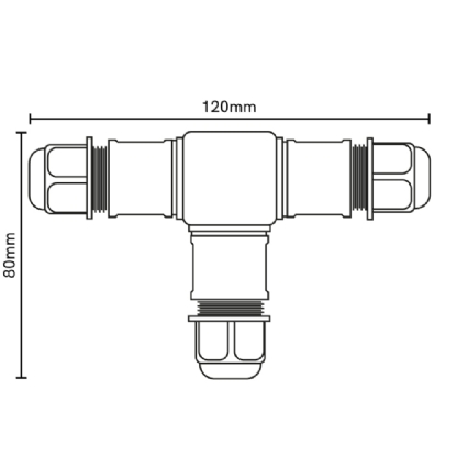 CONECTOR IMPERMEAVEL IP68 TIPO T - BLUMENAU