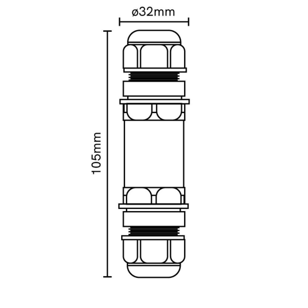 CONECTOR IMPERMEAVEL IP68 RETO - BLUMENAU