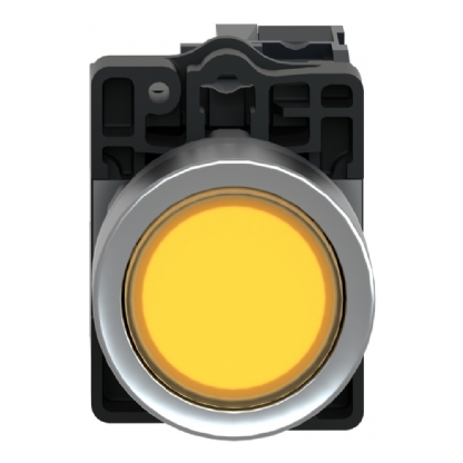 BOTAO PLASTICO FACEADO LUMINOSO 220V 1NA 22MM AMARELO - SCHNEIDER