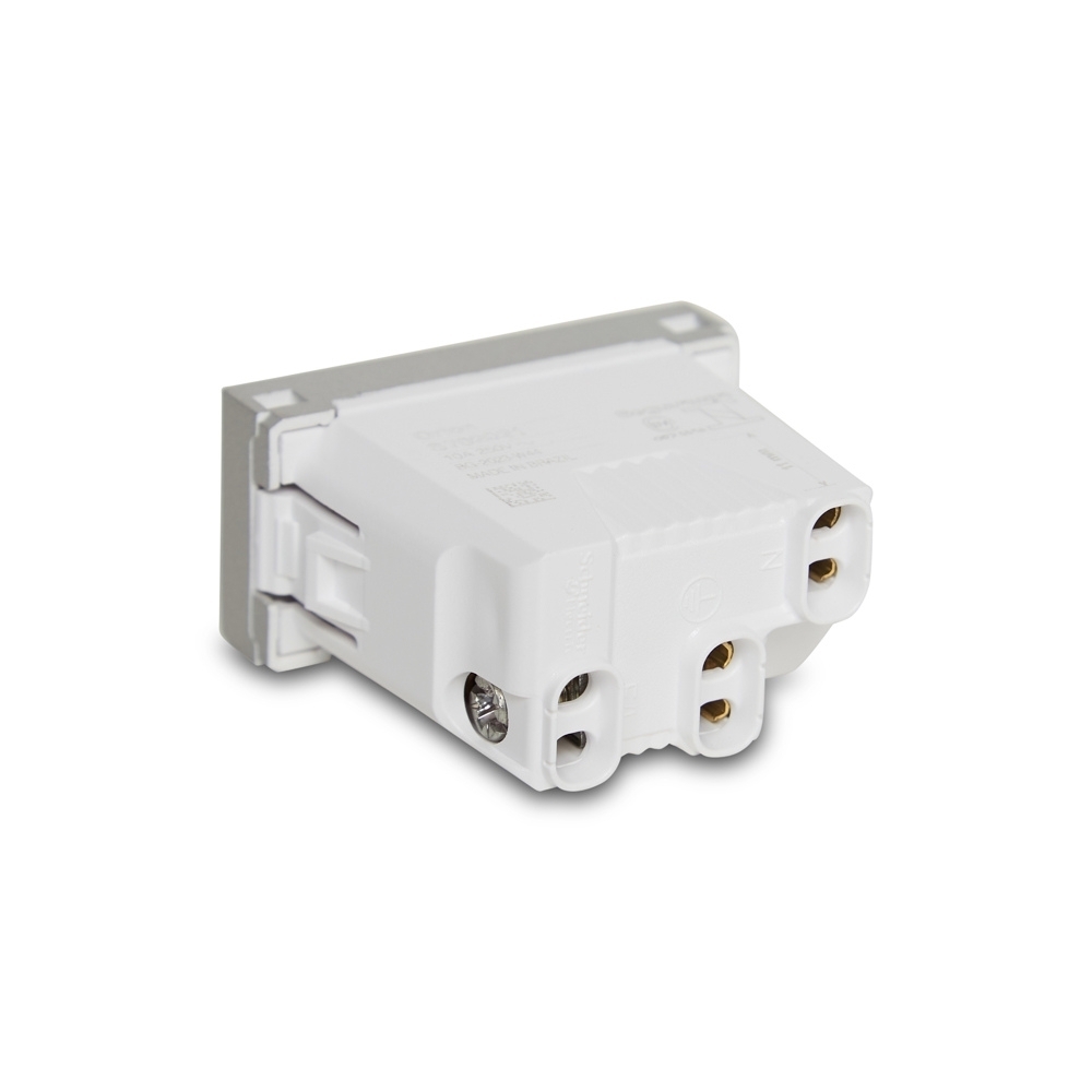 Modulo Tomada 2 Pinos + Terra 10A Aluminio Linha Orion - Schneider