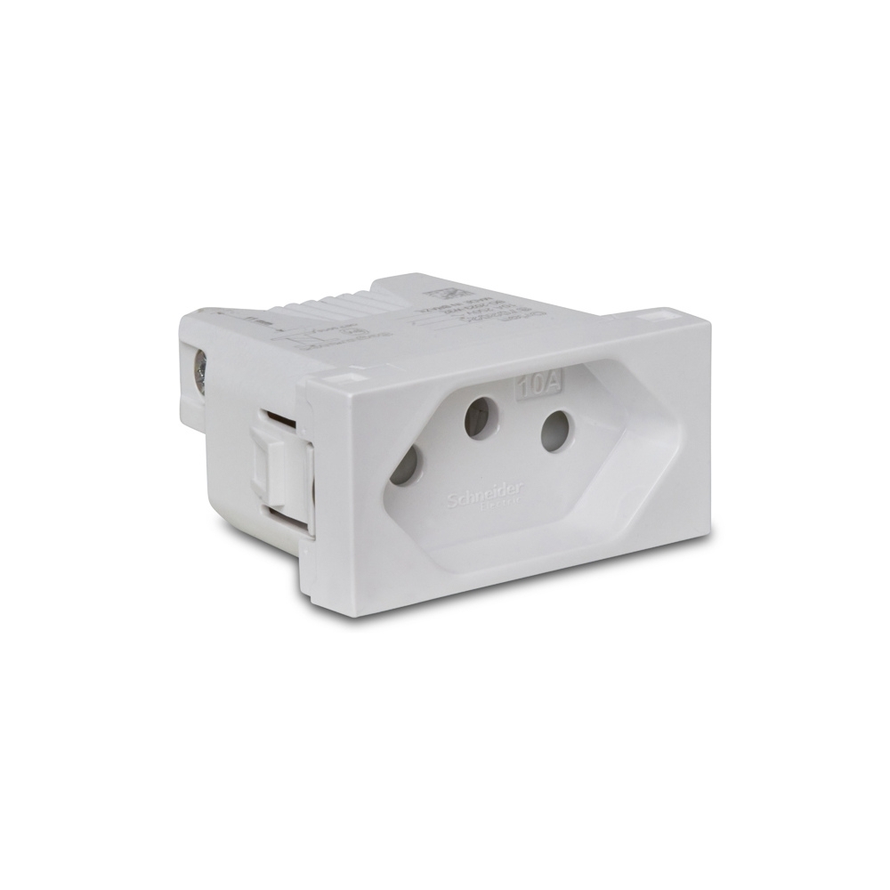 Modulo Tomada 2 Pinos + Terra 10A Branco Linha Orion - Schneider