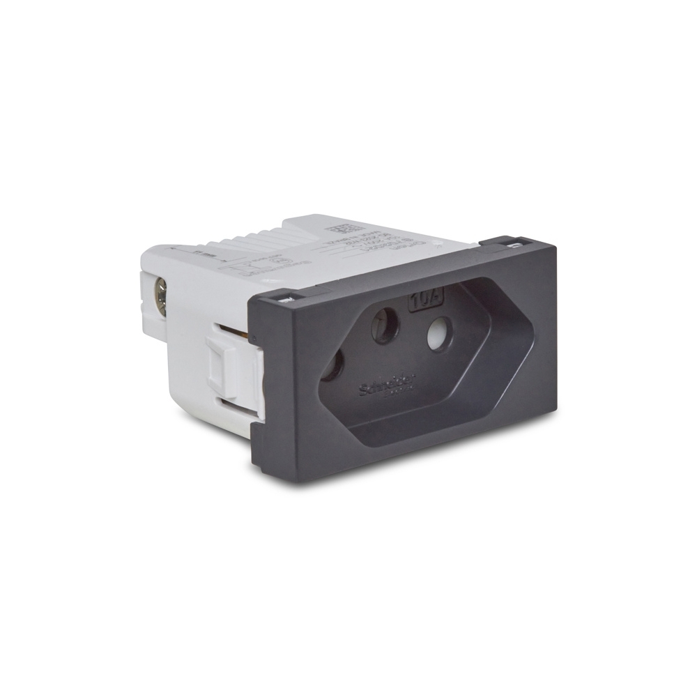 Modulo Tomada 2 Pinos + Terra 10A Grafite Linha Orion - Schneider