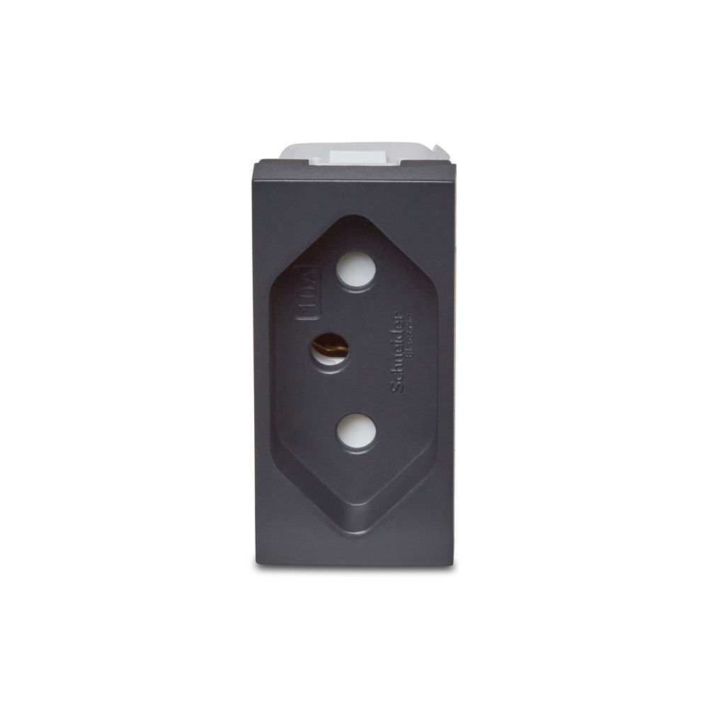 Modulo Tomada 2 Pinos + Terra 10A Grafite Linha Orion - Schneider