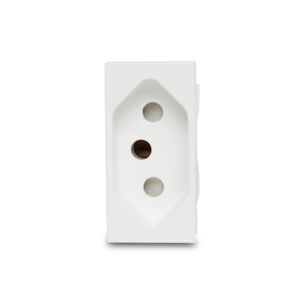 Modulo Tomada 2 Pinos + Terra 20A Branco Linha Orion - Schneider