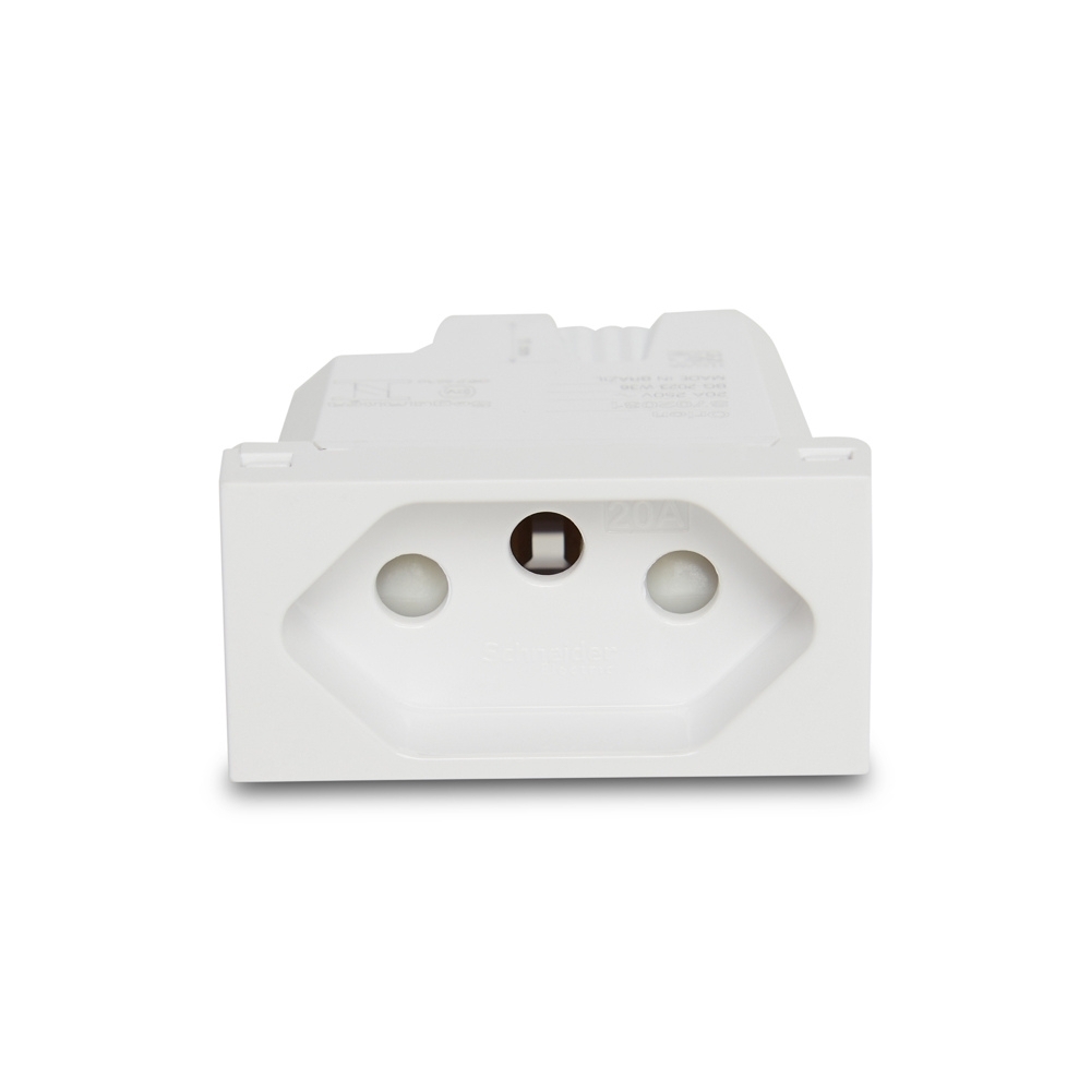 Modulo Tomada 2 Pinos + Terra 20A Branco Linha Orion - Schneider