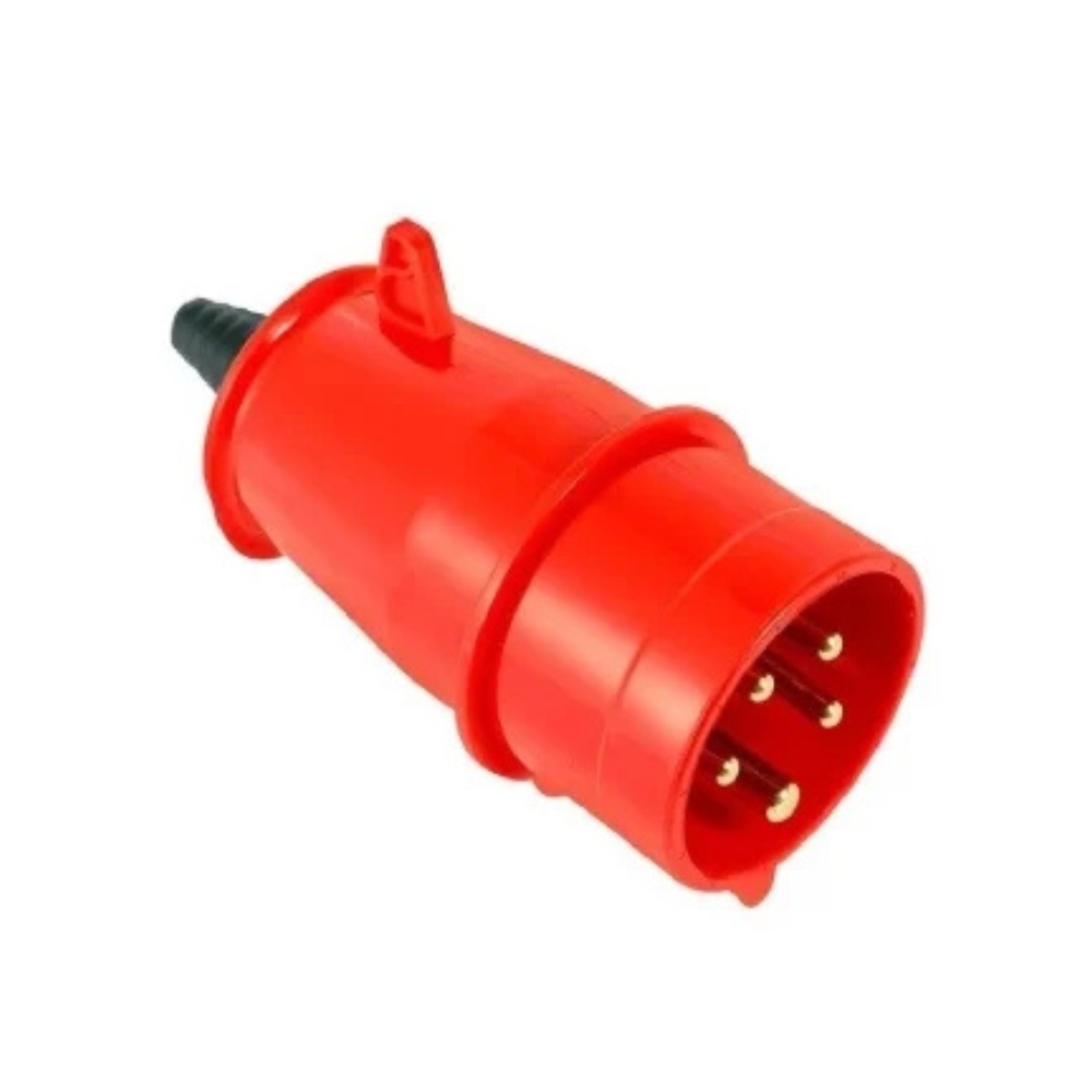 PLUGUE INDUSTRIAL 3 POLOS + TERRA 16A 380/440V VERMELHO 6H - STECK