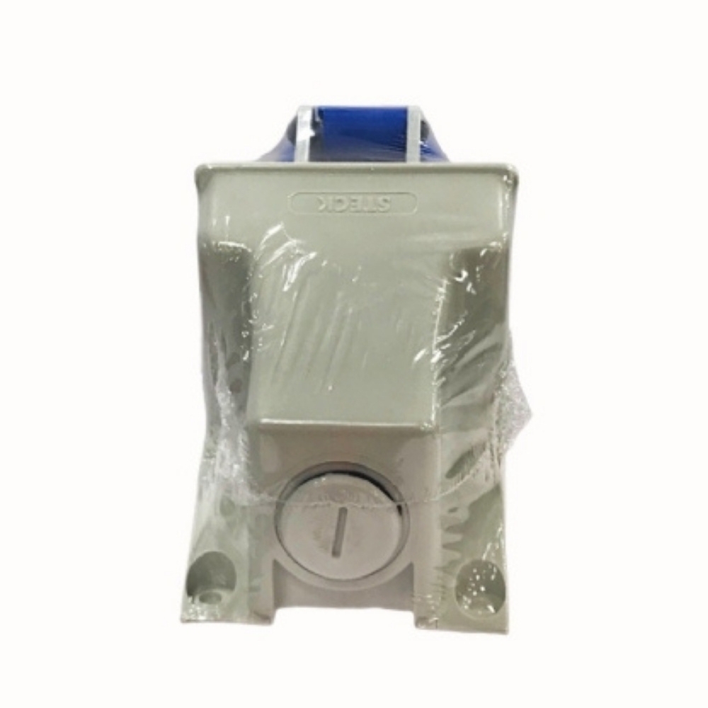 TOMADA INDUSTRIAL SOBREPOR 3 POLOS + TERRA 16A 220/240V AZUL 9H - STECK