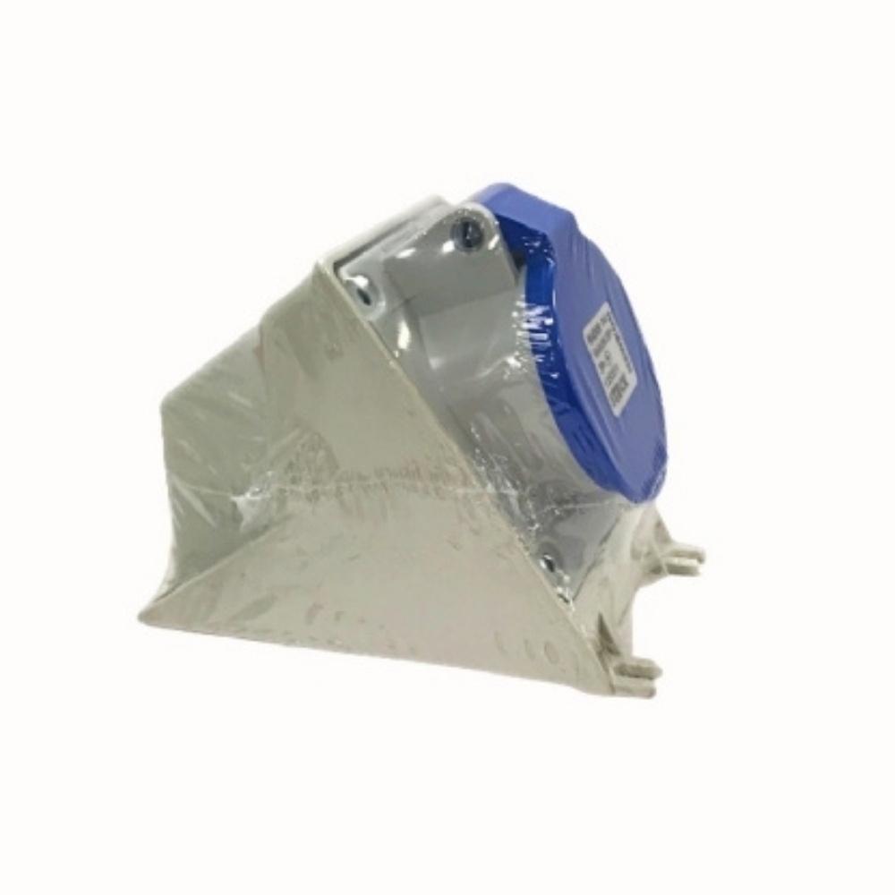 TOMADA INDUSTRIAL SOBREPOR 3 POLOS + TERRA 16A 220/240V AZUL 9H - STECK