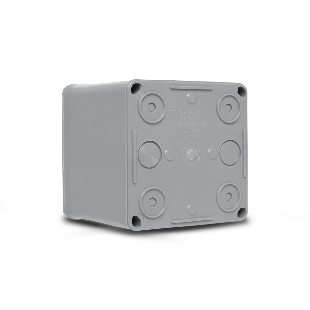 CAIXA PASSAGEM 100X100X100MM SEM EMBUTES IP54 - STECK