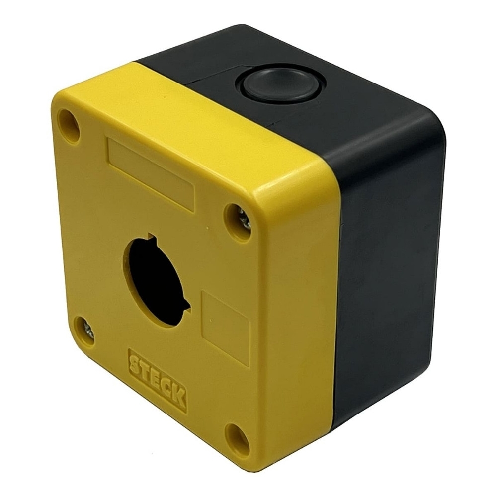 Botoeira de Comando Plastica 1 Furo Amarela IP65 - Steck