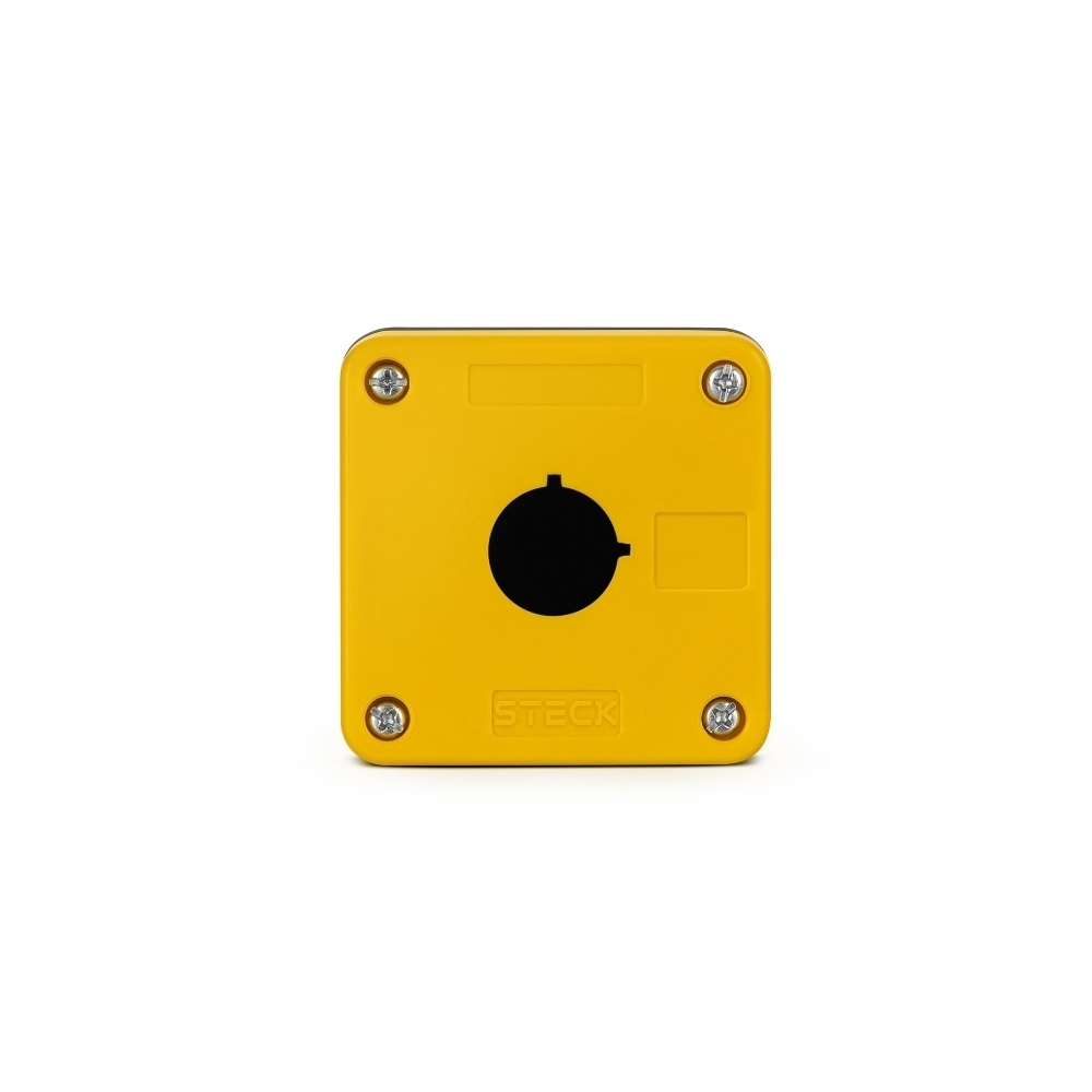 Botoeira de Comando Plastica 1 Furo Amarela IP65 - Steck