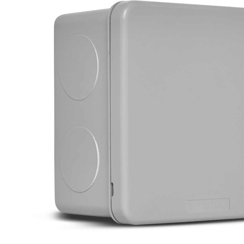 CAIXA DE PASSAGEM  80X80X51,5MM CEGA TAMPA OPACA - STECK