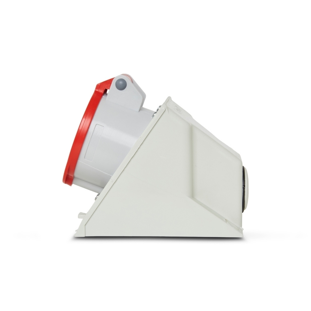 TOMADA INDUSTRIAL EMBUTIR 2 POLOS + TERRA 32A 380/440V VERMELHO 9H - STECK