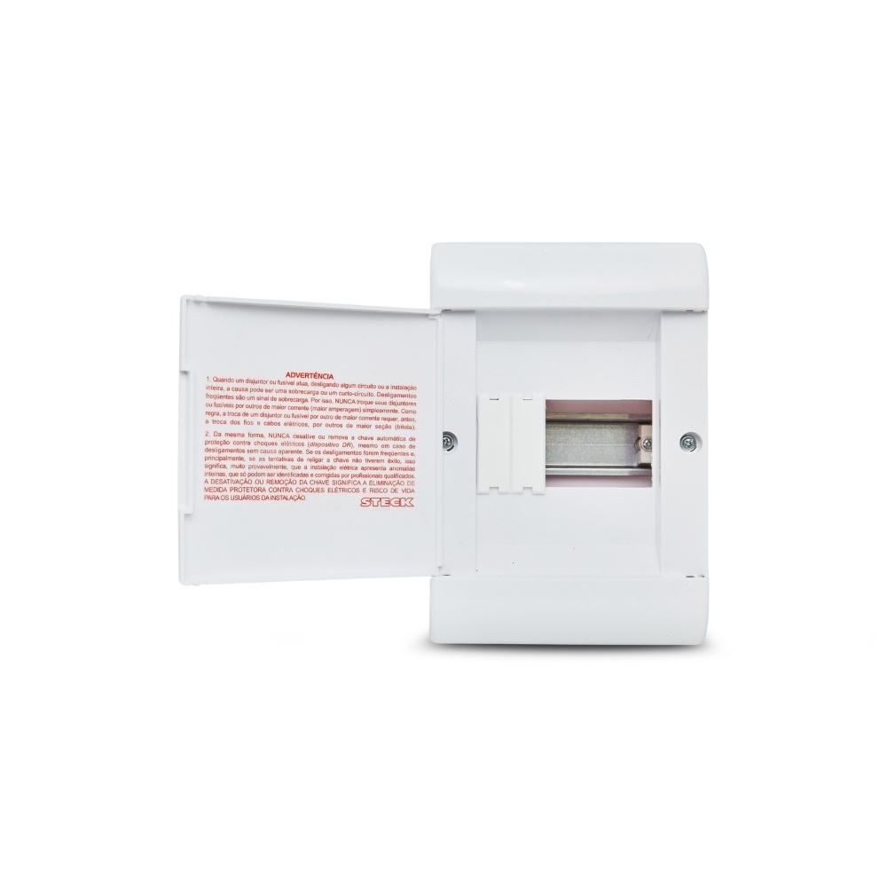 QUADRO EMBUTIR PARA 5 DISJUNTORES DIN BRANCO WALL - STECK