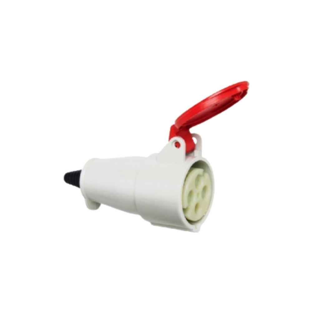 ACOPLAMENTO INDUSTRIAL 3 POLOS + TERRA 16A 380/440V VERMELHO IP44 - STECK