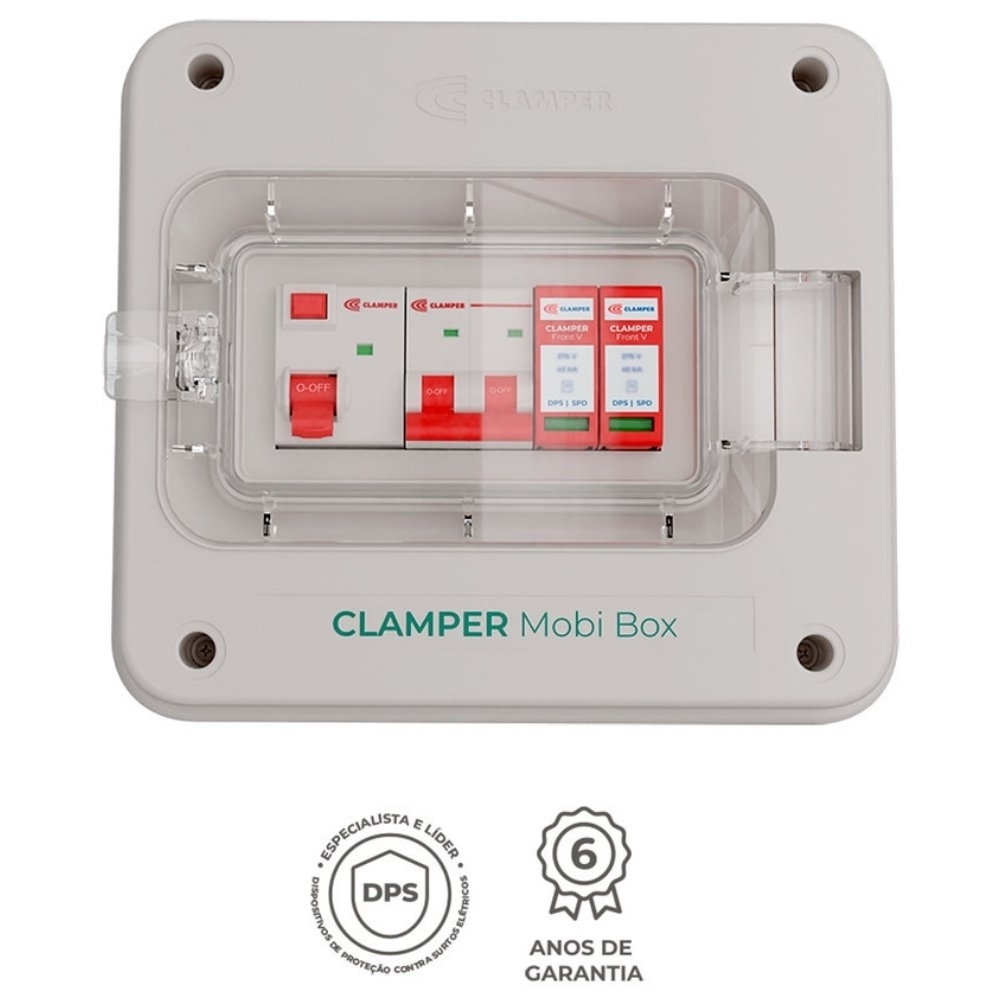 QUADRO PROTETOR DE CARREGADOR VEICULAR 8KW 220V 40A MOBI SEM TOMADA - CLAMPER