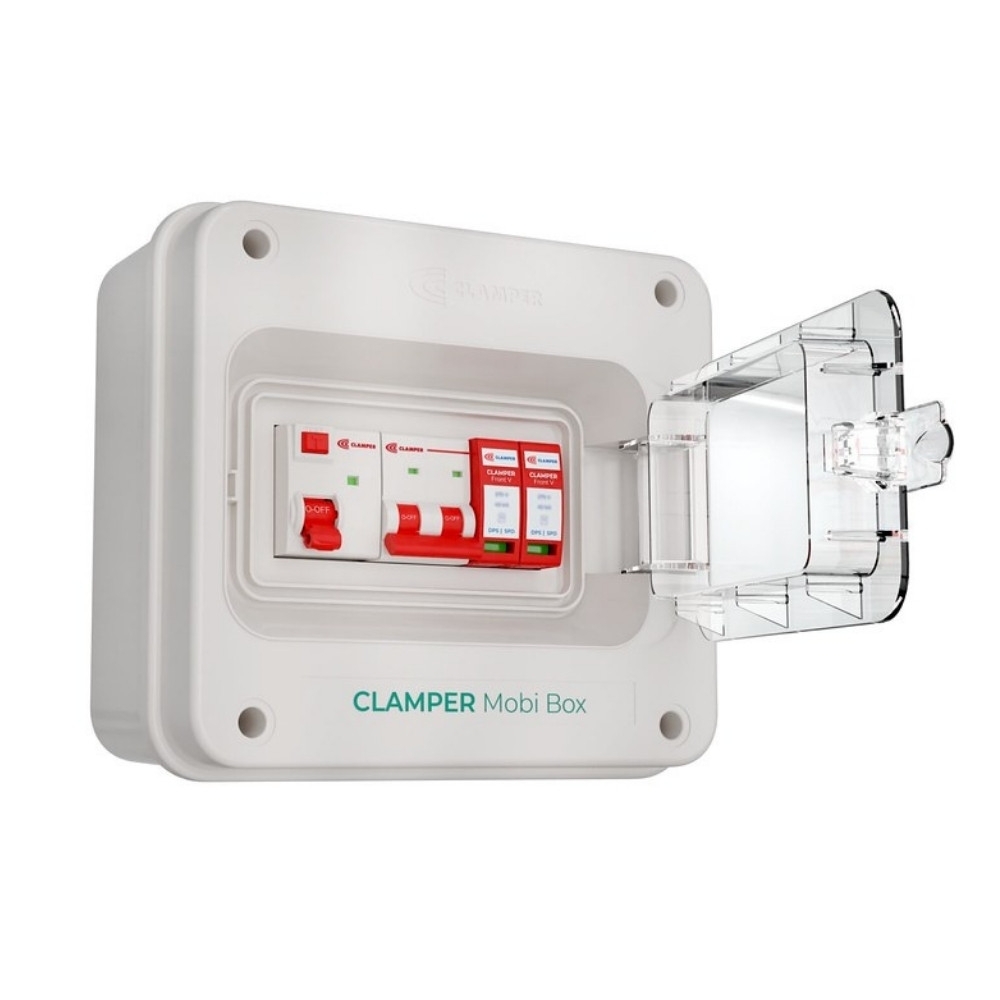 QUADRO PROTETOR DE CARREGADOR VEICULAR 8KW 220V 40A MOBI SEM TOMADA - CLAMPER