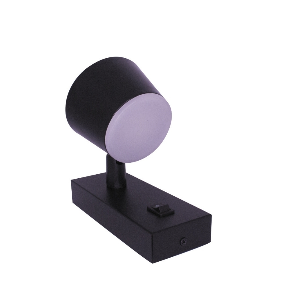 ARANDELA LED MYA FACHO DUPLO 7W BIVOLT LUZ AMARELA 3000K 480LM PRETO - GAYA