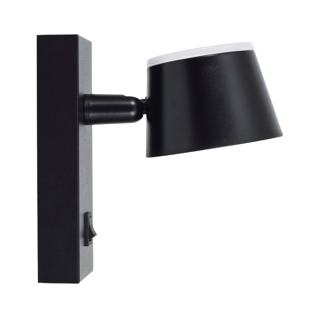 ARANDELA LED MYA FACHO DUPLO 7W BIVOLT LUZ AMARELA 3000K 480LM PRETO - GAYA