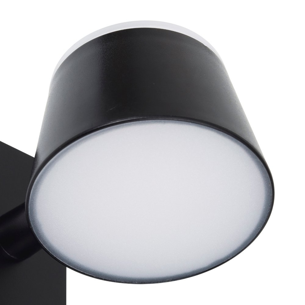 ARANDELA LED MYA FACHO DUPLO 7W BIVOLT LUZ AMARELA 3000K 480LM PRETO - GAYA