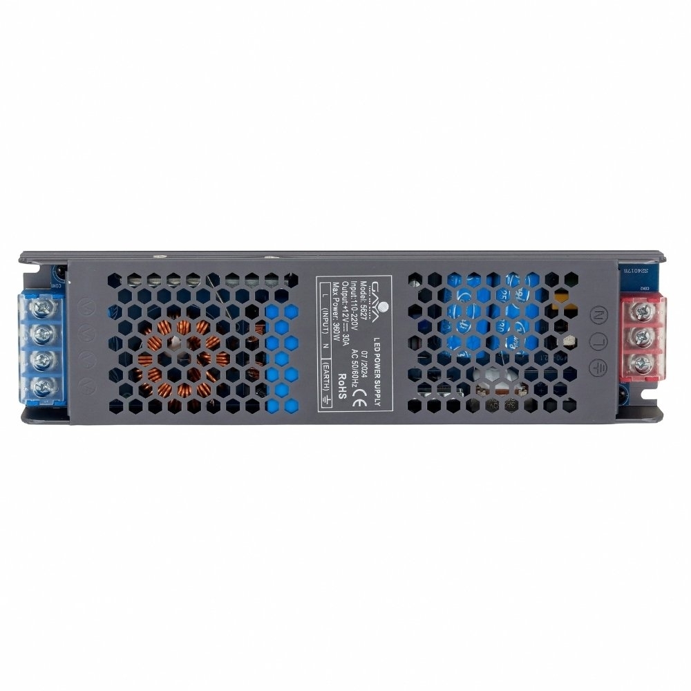 FONTE PARA FITA LED 360W 12V 30A - GAYA