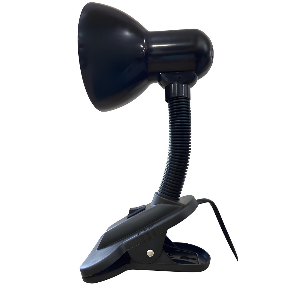 LUMINARIA DE MESA VIKING PARA 1 LAMPADA E27 CLIP PRETO BIVOLT - LUMINATTI